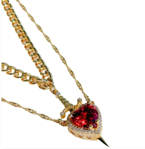 Pierced Heart Necklace